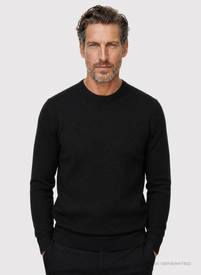 Czarny sweter męski o-neck