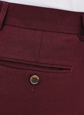 Spodnie garniturowe w kolorze bordowym