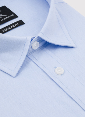 Niebieska koszula męska z lnem