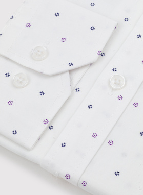 Koszula w kolorze białym w drobny wzór