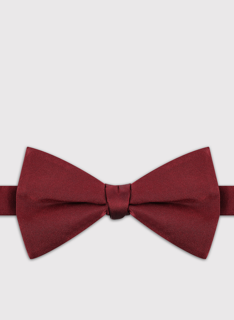 Bordowa jedwabna mucha męska