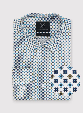 Koszula męska w geometryczny wzór