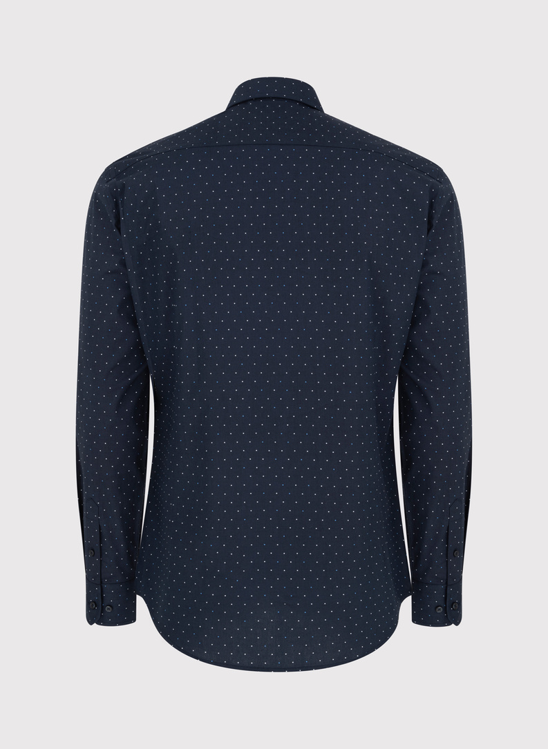 Granatowa koszula w gwiazdki