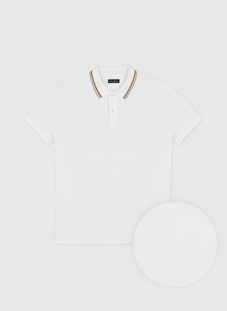 Białe polo męskie