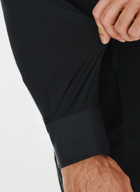 Gładka koszula męska w kolorze czarnym