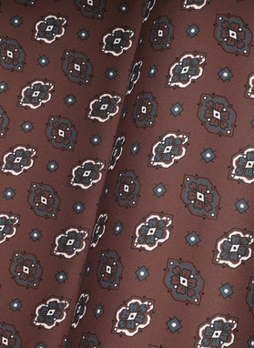 Brązowa poszetka męska we wzory