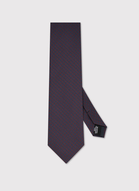 Bordowy krawat we wzór