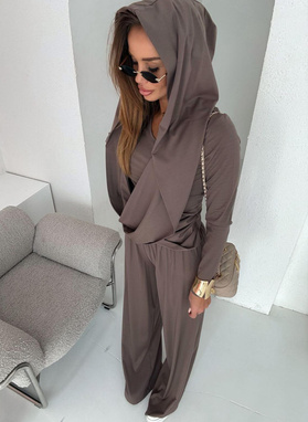 Komplet damski MEDI w kolorze fango