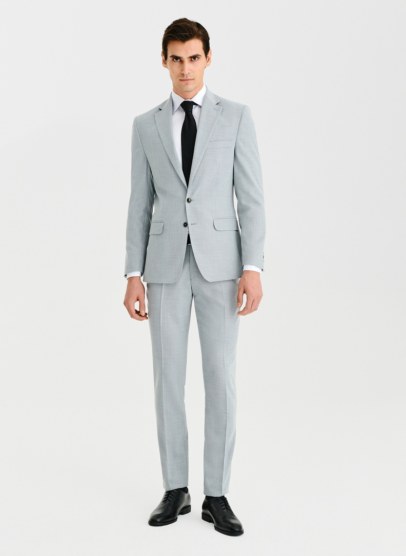 Szara marynarka garniturowa