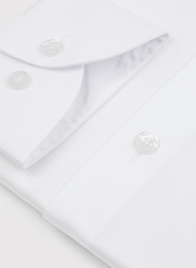 Biała koszula męska z kontrastowym wykończeniem