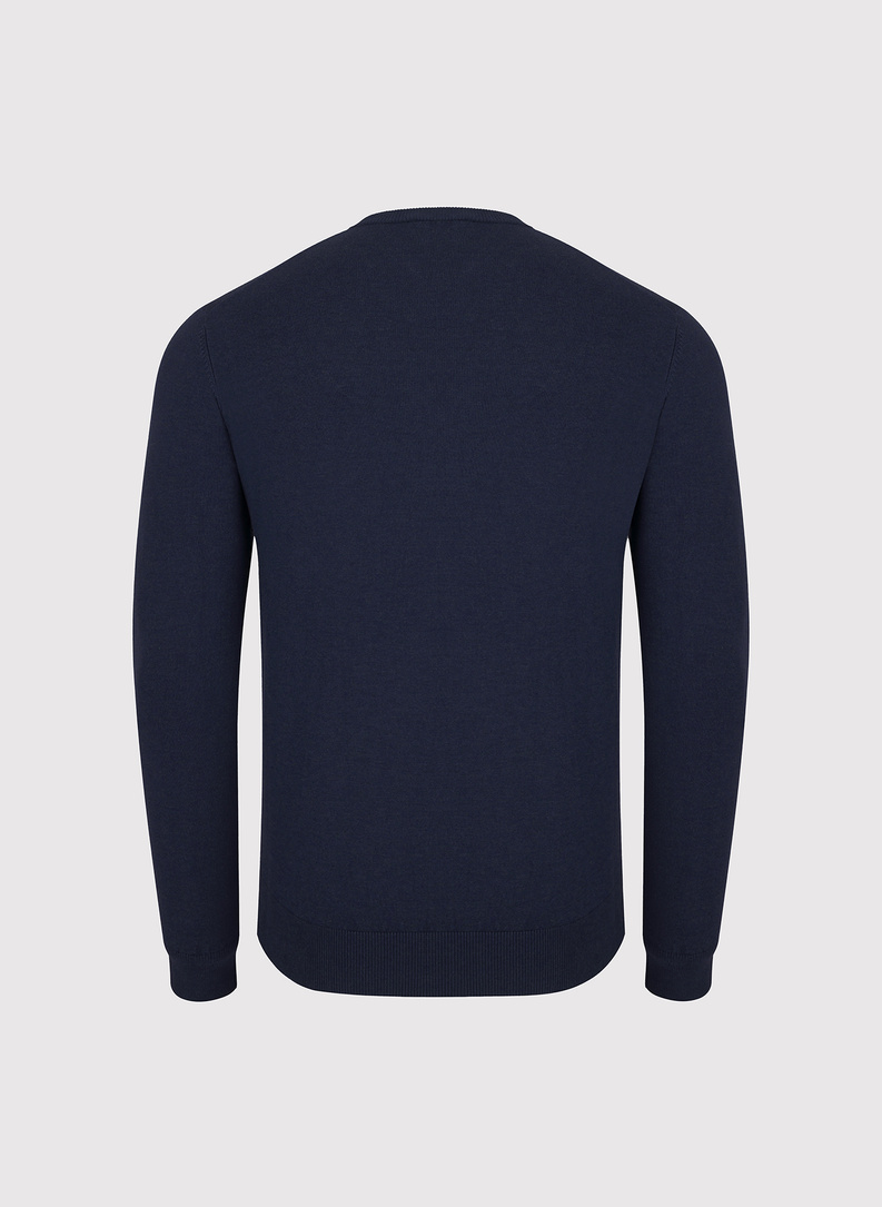 Granatowy sweter męski