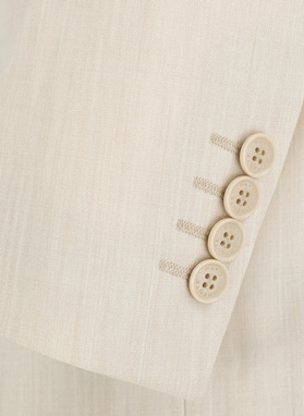 Beżowa męska marynarka garniturowa