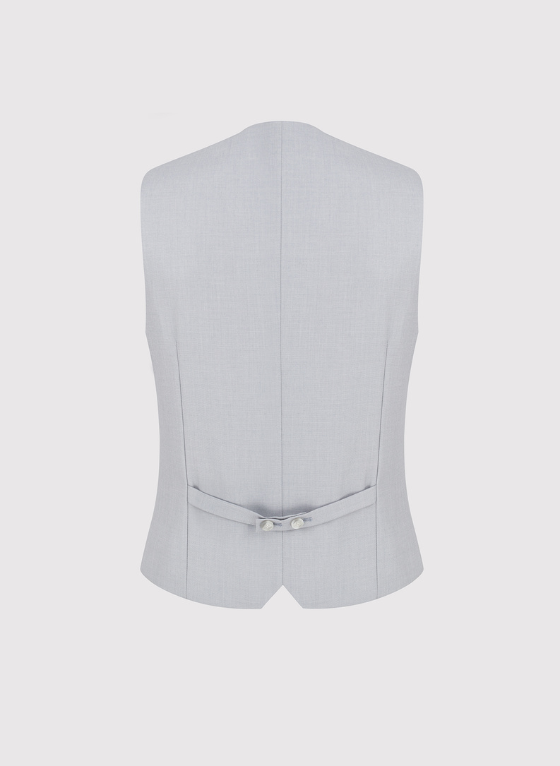 Jednorzędowa szara kamizelka