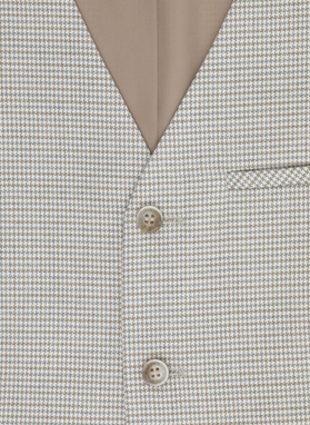 Jednorzędowa kamizelka męska w drobną kratę