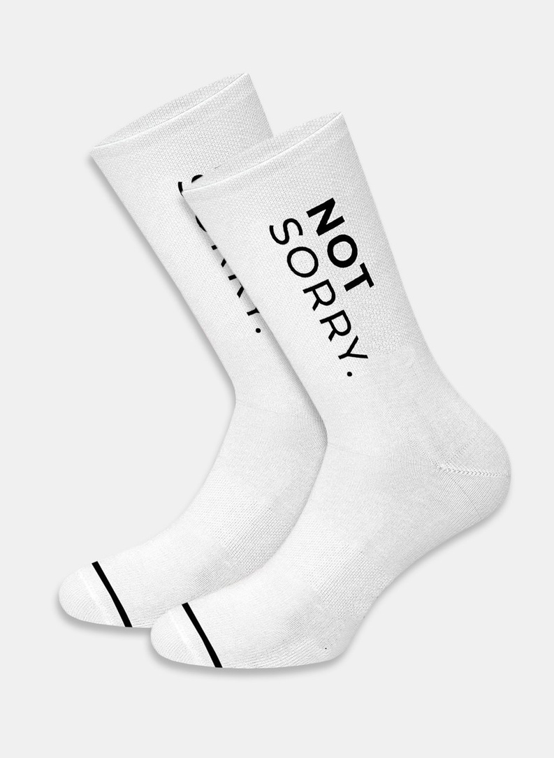 Białe skarpety - NOT SORRY D20WF-SX-070-X