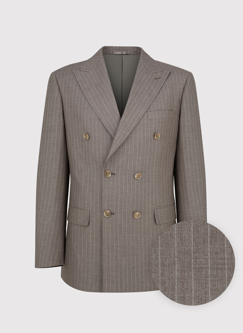 Dwuczęściowy garnitur męski w prążek