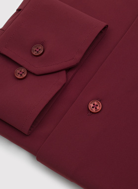 Bordowa dzianinowa koszula męska