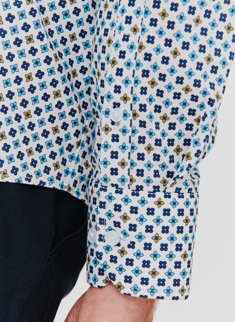 Koszula męska w geometryczny wzór