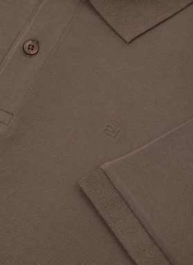 Brązowa polówka męska