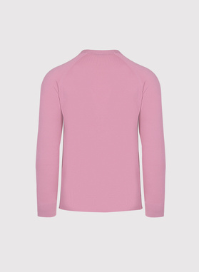 Różowy sweter męski o-neck