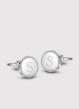 Srebrne spinki do mankietów