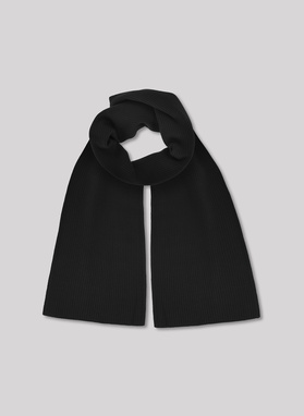 Czarny komplet męski czapka i szalik