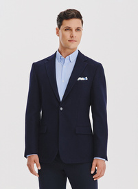 Granatowa marynarka męska z wełny
