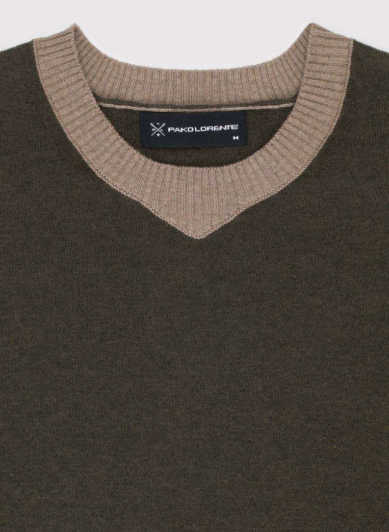 Melanżowy sweter męski