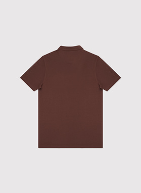 Męski t-shirt polo w kolorze brązowym