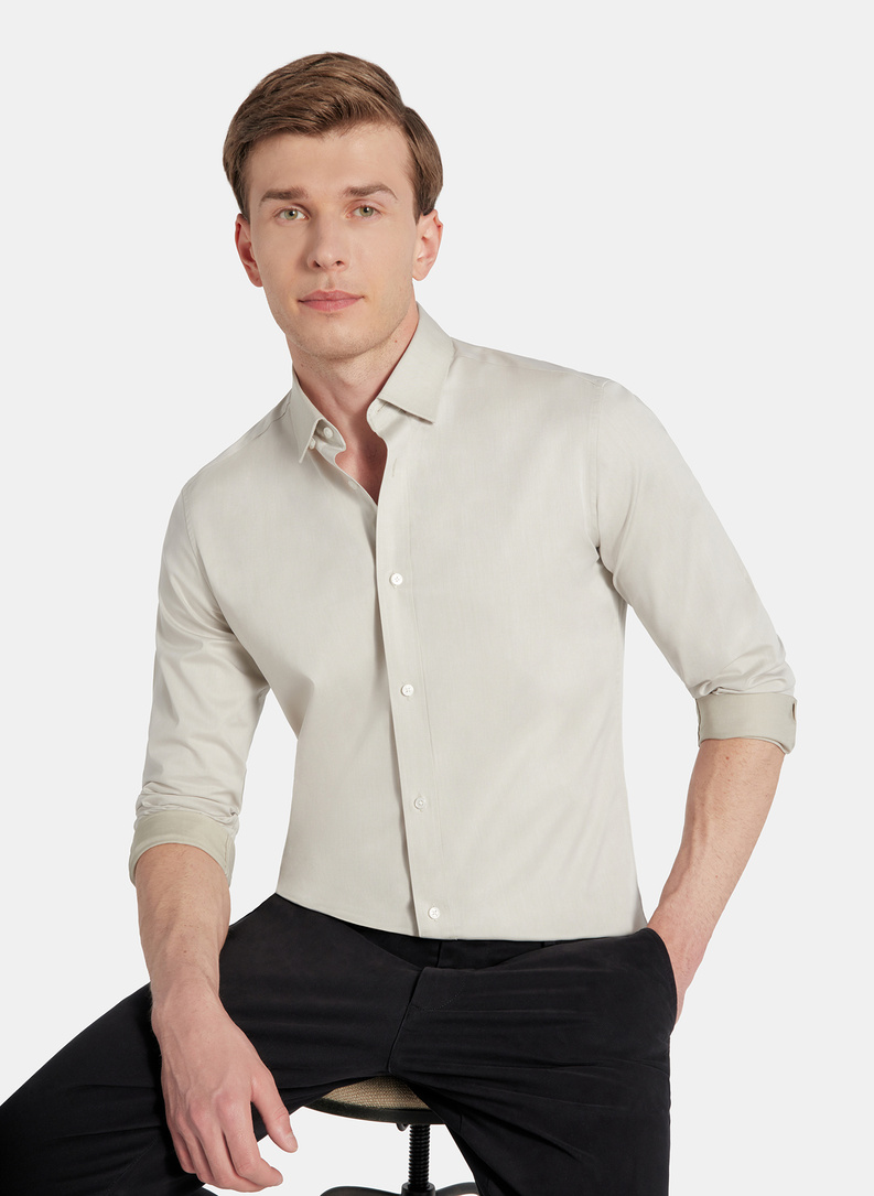 Oliwkowa koszula męska