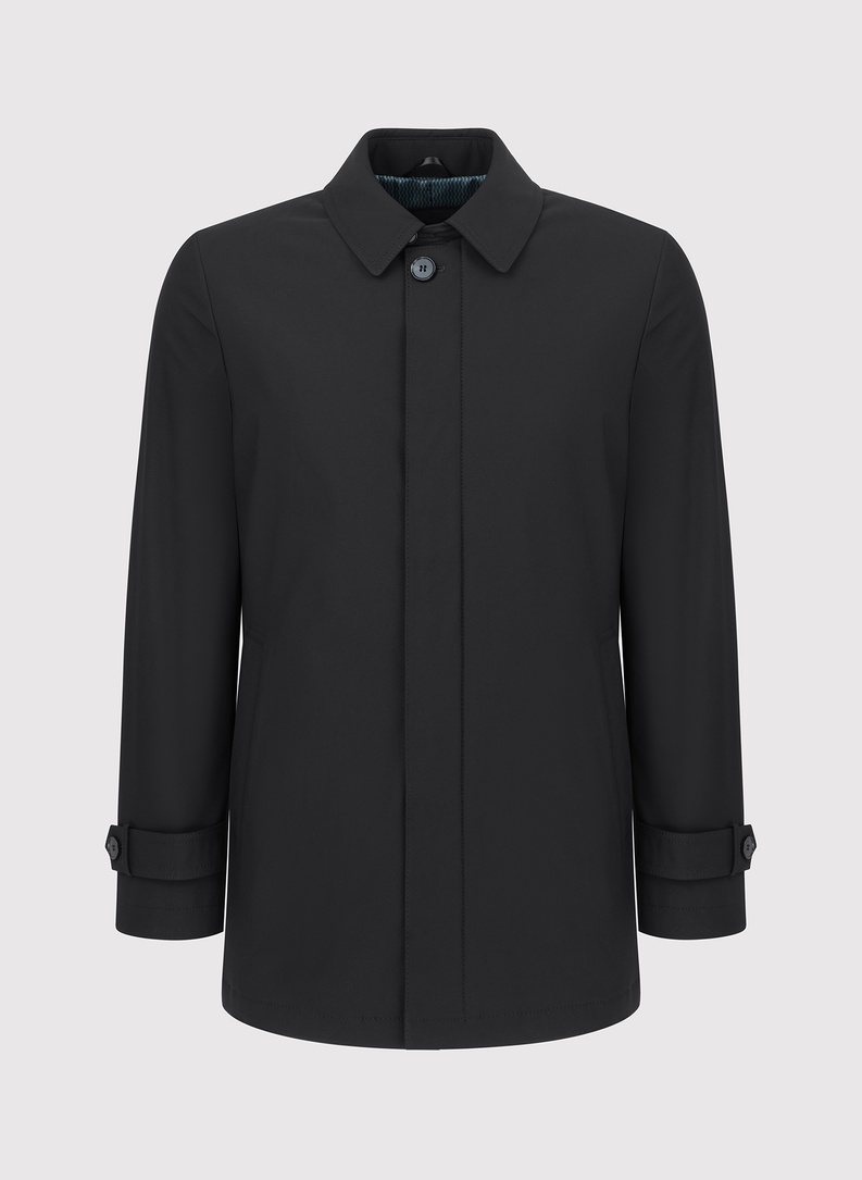 Przejściowy płaszcz męski w kolorze czarnym