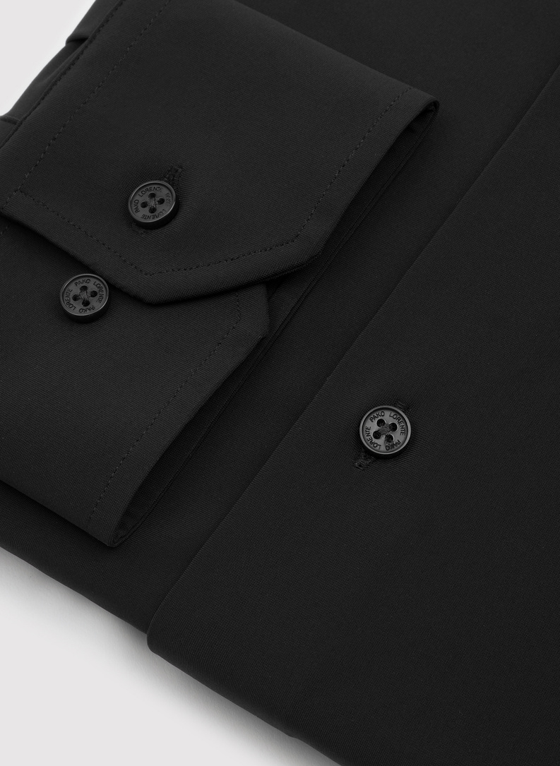 Czarna dzianinowa koszula męska