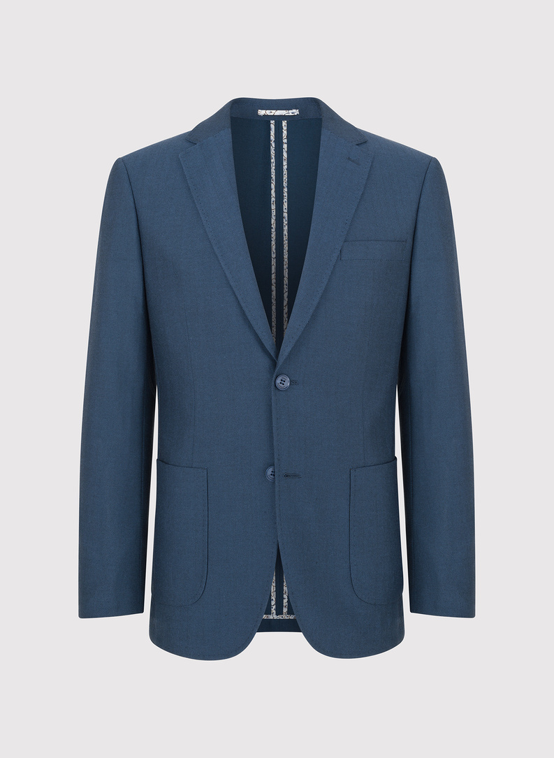 Granatowa marynarka męska bez podszewki