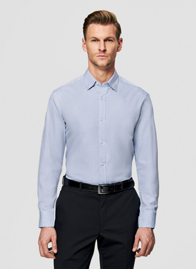 Niebieska koszula męska z bawełny