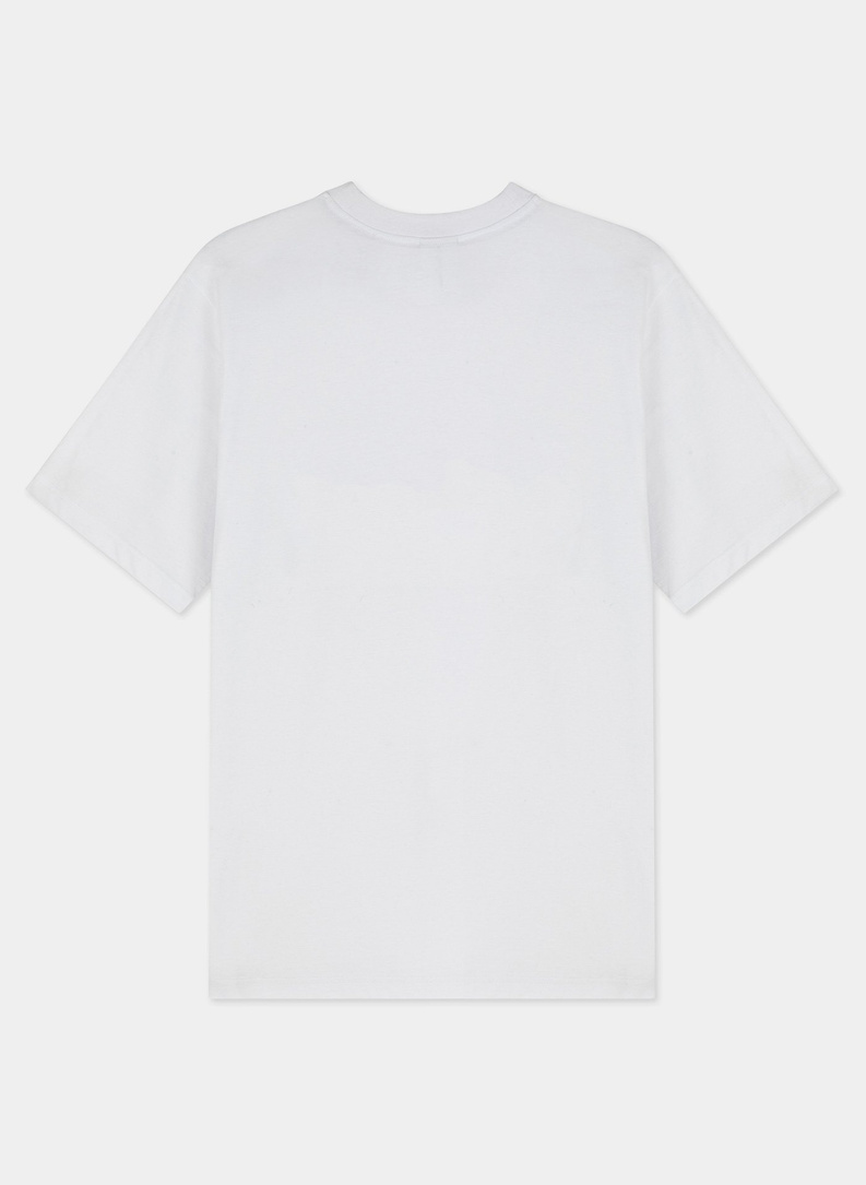 Biały T-shirt z krótkim rękawem oversize C21SF-TX-001-B