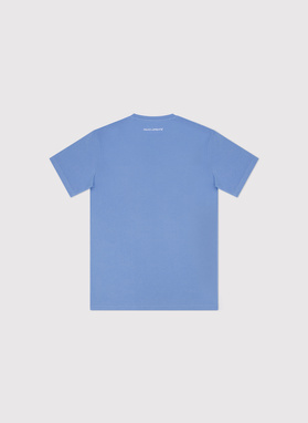 Bawełniany niebieski t-shirt