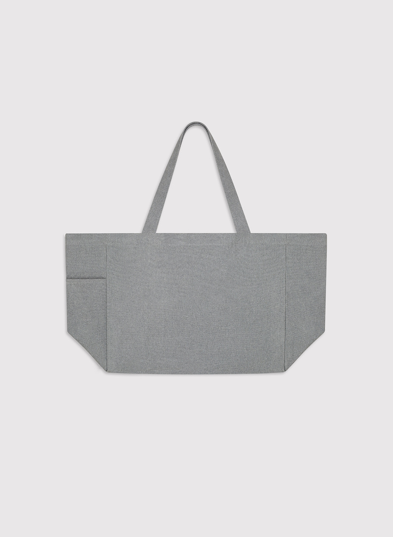 Szara duża torba materiałowa unisex