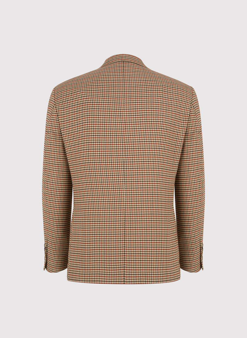 Beżowa marynarka w pepitkę