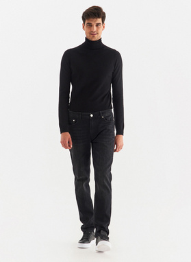 Czarne jeansowe spodnie męskie