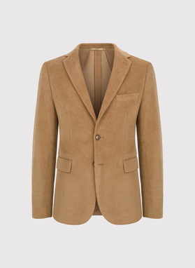 Beżowa sztruksowa marynarka męska