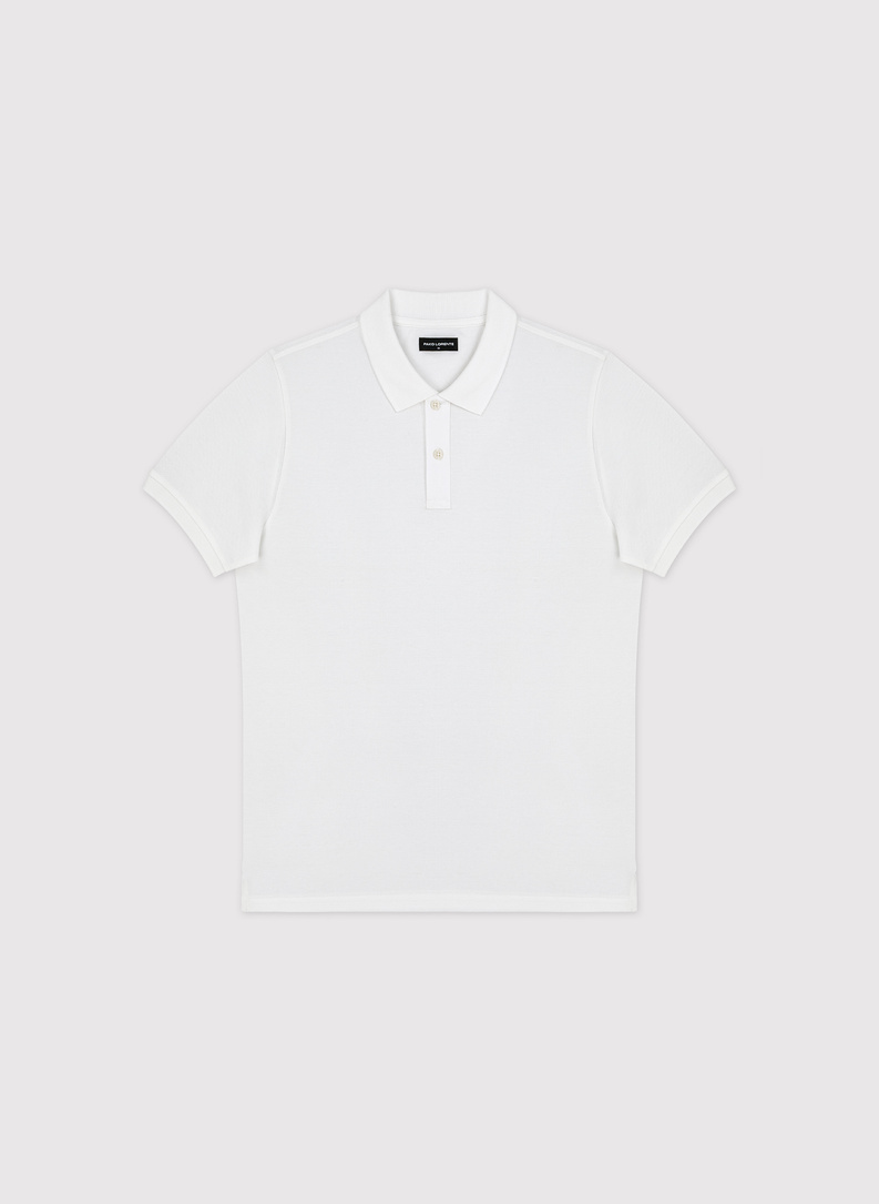 Białe męskie polo z bawełny