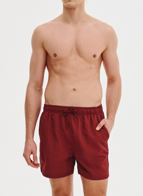 Szorty kąpielowe męskie w bordowym kolorze