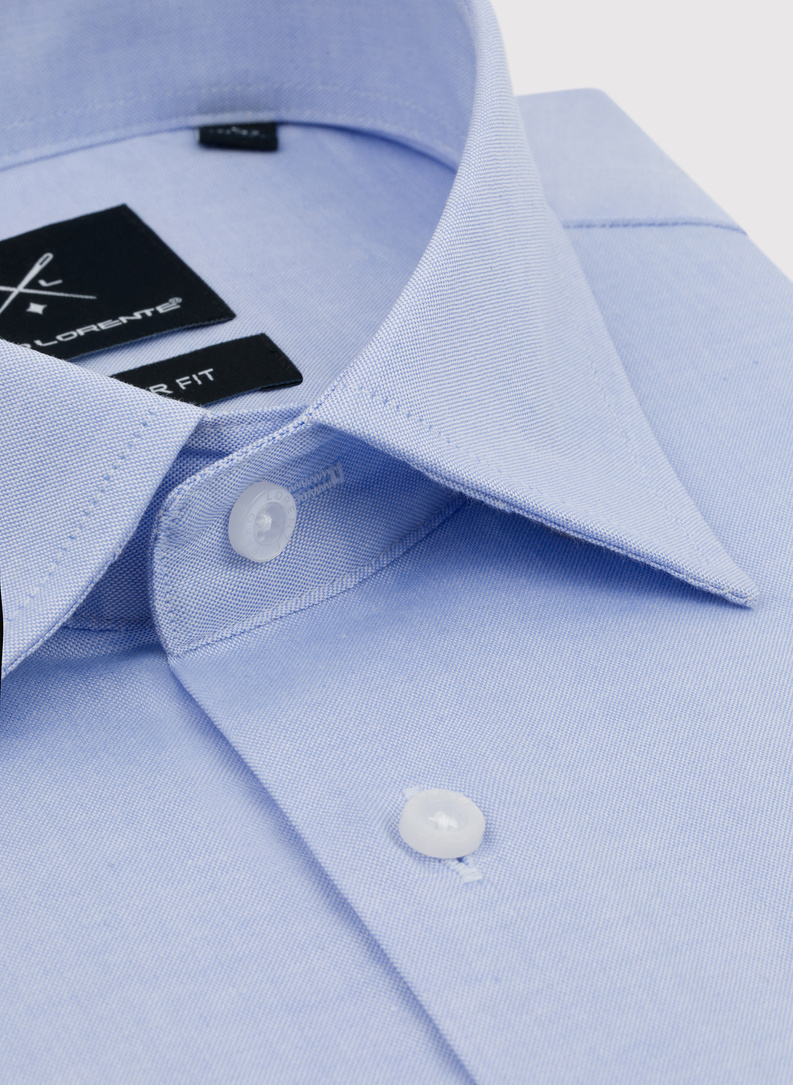 Niebieska koszula męska z długim rękawem