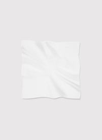 Jedwabna biała poszetka męska