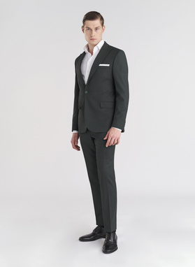 Zielona jednorzędowa marynarka męska