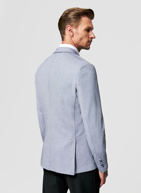 Dzianinowa marynarka w kolorze niebieskim