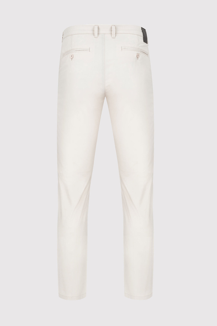 Męskie basicowe spodnie w kolorze ecru