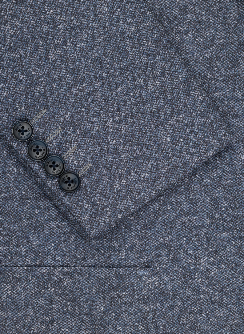 Melanżowa marynarka męska w kolorze granatowym