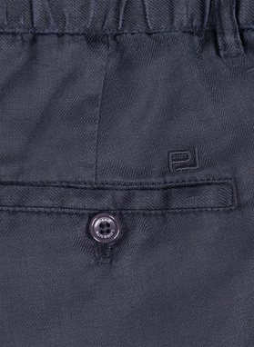 Granatowe bermudy męskie z lnu