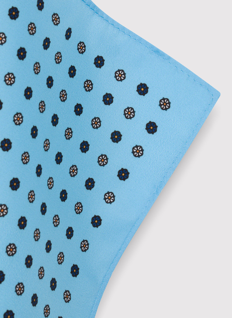 Męska poszetka w kolorze niebieskim